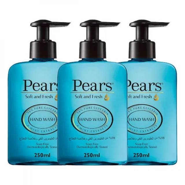 Pears Blue Soft & Fresh Handwash, 3x250ml