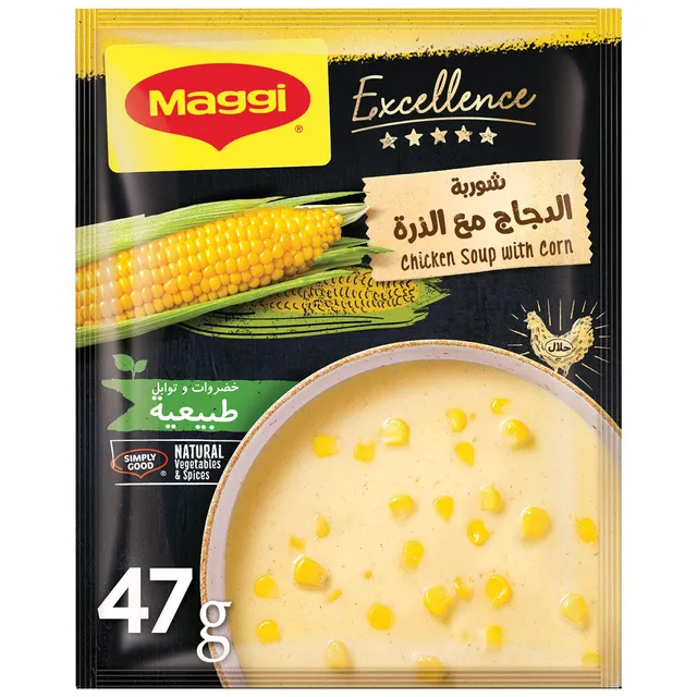 ماجي اكسيلانس شوربة دجاج مع ذرة، 10x47g