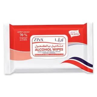 Ziva Alcohol Wipes, 100 Wipes