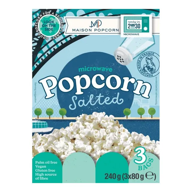 Maison Salt Flavored Popcorn, 2x240g