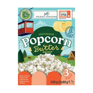 Maison Butter Flavored Popcorn, 2x240g