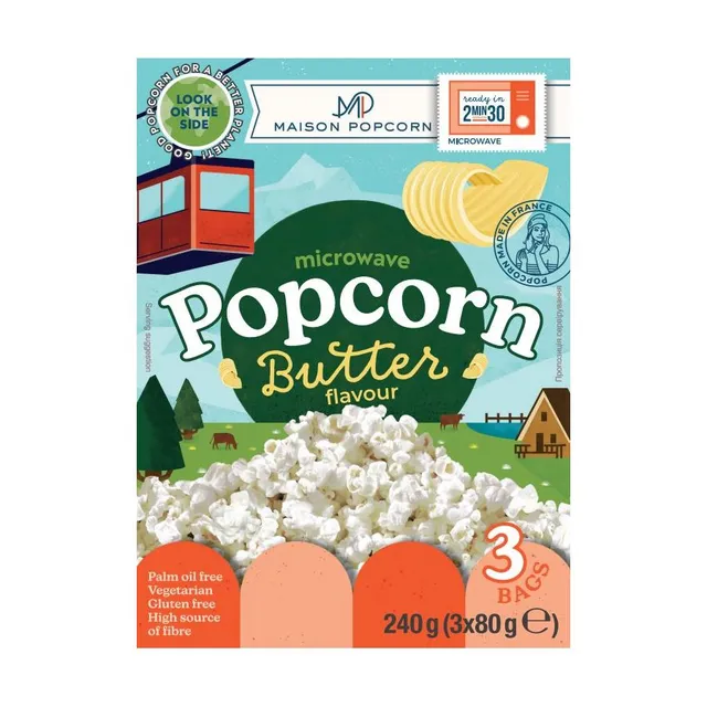 Maison Butter Flavored Popcorn, 2x240g