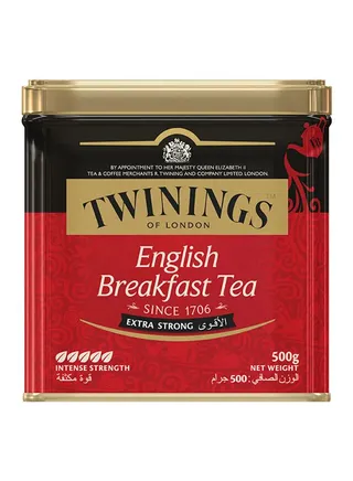 Twinings Of London English Breakfast Tea Since 1706 Extra Strong Intense Strength, 500g