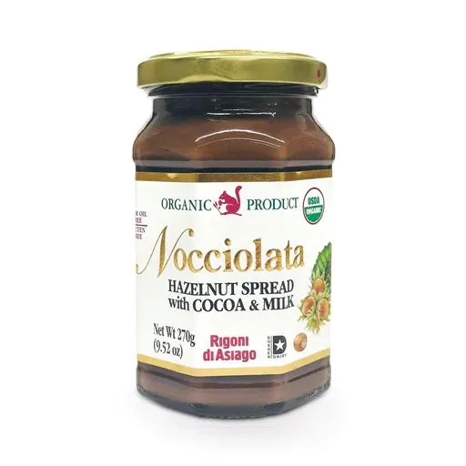 Nocciolata Organic Dairy Free Hazelnut Spread with Cocoa, 250g