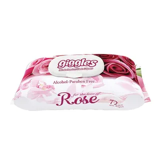 Giggles Rose Wet Wipes, 72 Pieces
