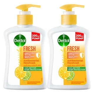 Dettol Fresh Antibacterial Liquid Hand Wash, 2x200ml