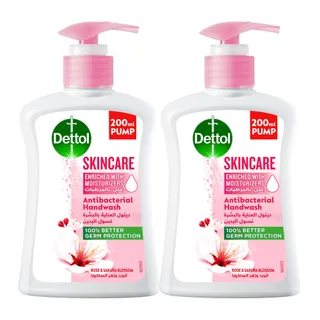 Dettol Skin Care Antibacterial Liquid Hand Wash, 2x200ml