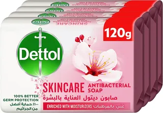 Dettol Skincare Antibacterial Soap Rose & Sakura Blossom 120 g x 4 Pcs