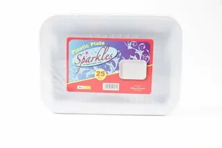 Sparkles Plastic Plates, 25 Pieces