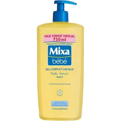 Mixa Bebe Very Soft Baby Shower Gel 2 In 1 Body And Hair 750 Ml