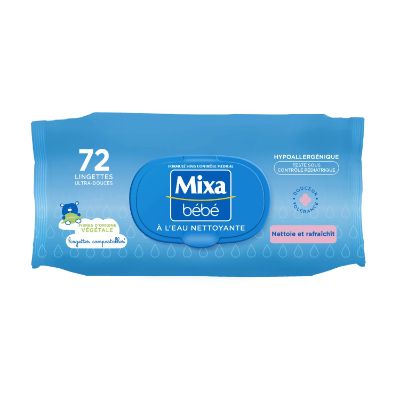 Mixa Bebe Baby Wipes Cleansing Water 72Pcs