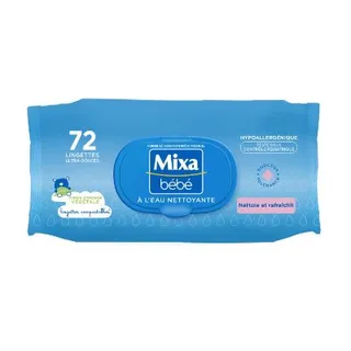 Mixa Bebe Baby Wipes Cleansing Water 72Pcs