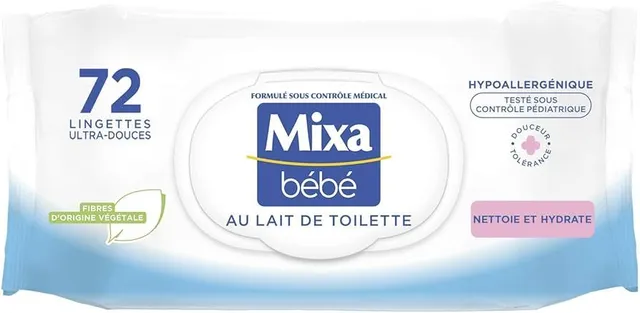 Mixa Bebe Very Pure Baby Wipes 72Pcs