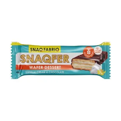 Snaq Vanilla Cream & Chocolate Flavour Fabriq Snaqfer Wafer Dessert, 45g