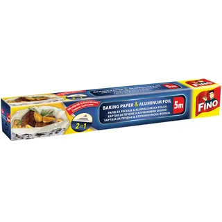 Fino 2 in 1 Aluminum Foil & Baking Paper Box, 5m