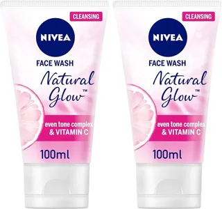 Nivea Natural Glow Face Wash Cleanser, 2x100ml