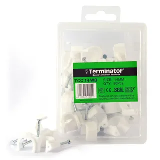 Terminator Cable Clips, 50 Pieces, 14mm