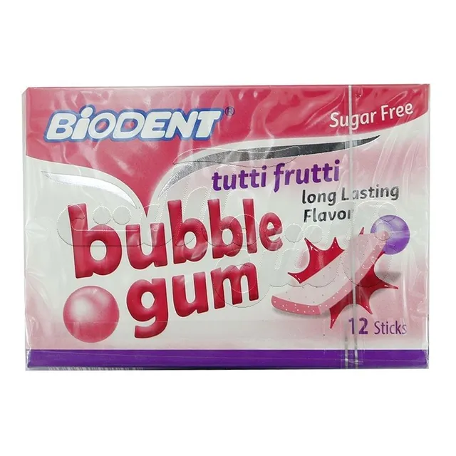 Biodent Tuttifruitty Bubble Gum, 21.6g