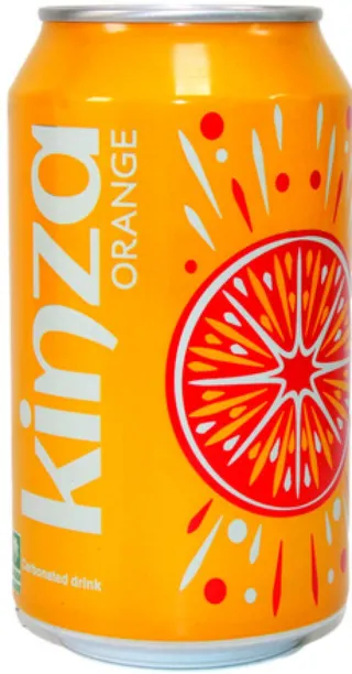 Kinza Orange Carbonated Drink, 24x300ml