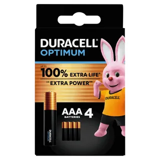 Duracell Optimum AAA Batteries, 4 Pieces
