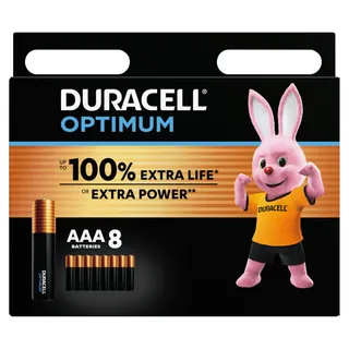 Duracell Optimum AAA Batteries, 8 Pieces
