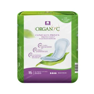 Organyc Light Incontinence Maximum Pads U.S.A Size,16S