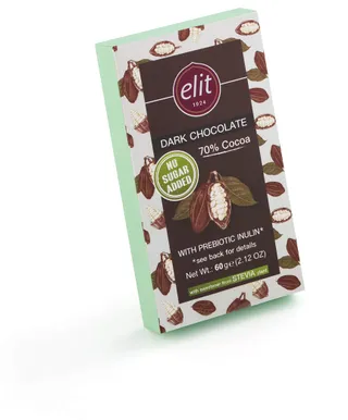 Elite Dark Chocolate No Sugar Added, 60g