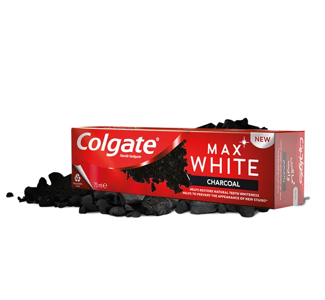 Colgate Max White Charcoal Toothpaste, 2x75ml