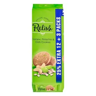 Relish Cookies Cashew Pistachio Oats 42Gx12+3 Promo