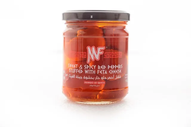 MF Sweet & Spicy Red Peppers Stuffed with Feta Cheese, 190g