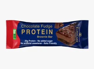 Eurocake Chocolate Fudge Brownie Protein Cake Bar, 65g