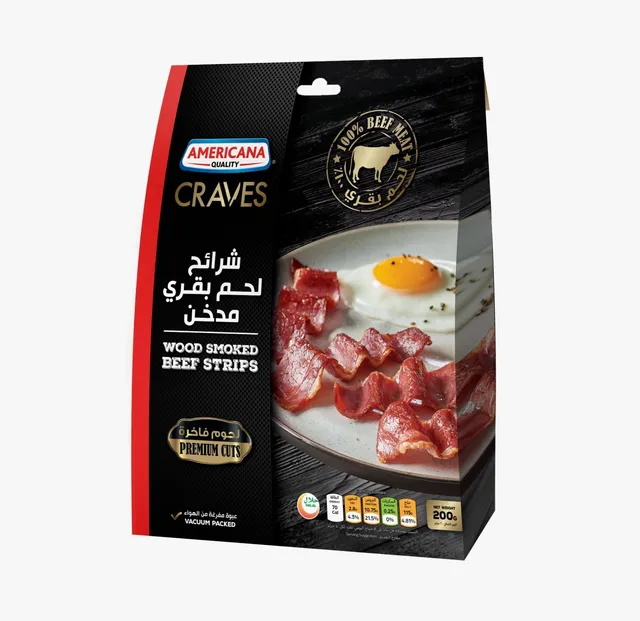 Americana Gourmet Beef Bacon Strips, 200g