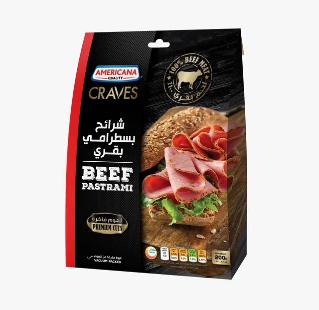 Americana Gourmet Beef Pastrami Slices, 200g