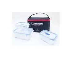 Luminarc Rect. Pure Box Set 3pcs + Lunch Bag