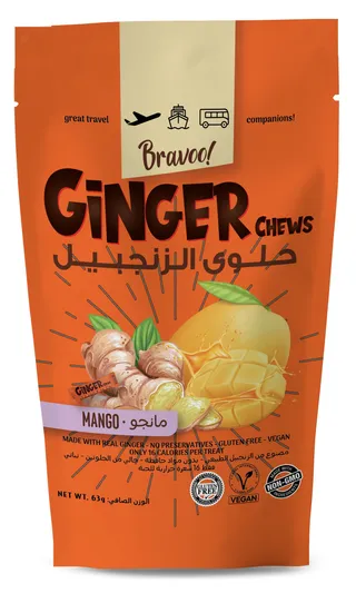 حلوى زنجبيل مع المانجو برافو 63جم