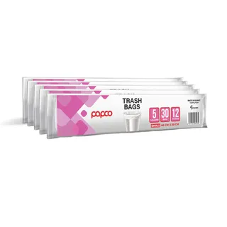 Trash Bag Papco 5 Gallon 30 Bags x 5 Packs