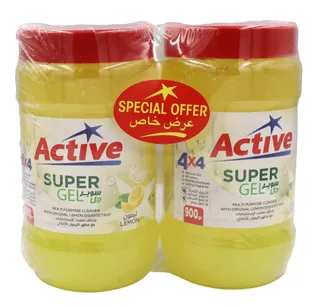 Active Super Gel Lemon Multipurpose Cleaner, 2x900g