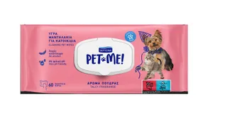 Septona Pet Me Talcy Fragrance Wipes, 60 Wipes
