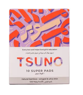 Tsuno Bamboo Super Pads,  10 Pieces