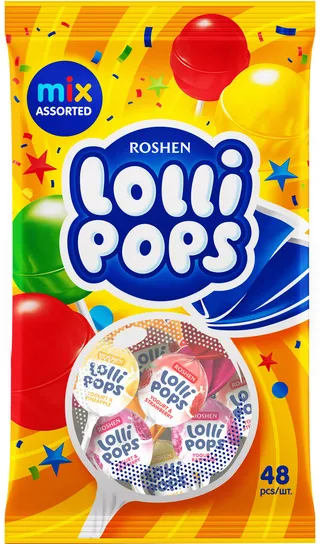 Roshen Yougurt Flavour Lollipops, 920g