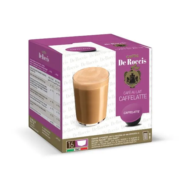 De Roccis Dolce Gusto Caffelatte Dolce Gusto Compatible 16 Capsules, 160g