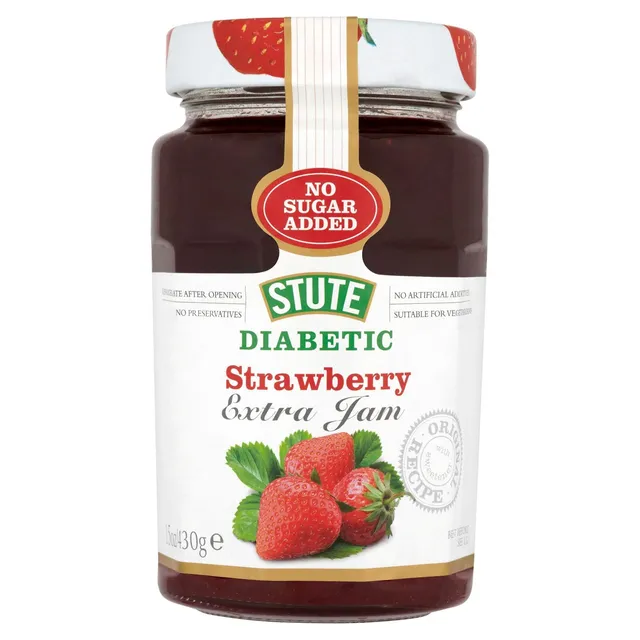 Stute No Sugar Added Strawberry Extra Jam, 430g