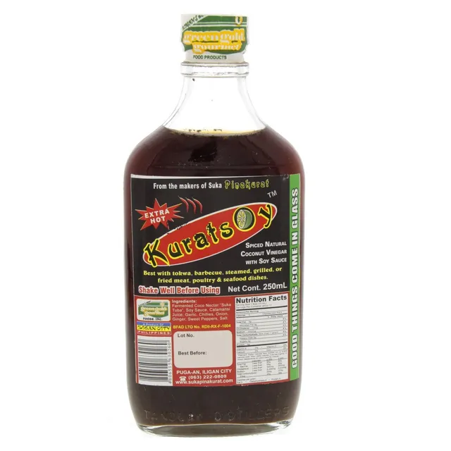 Kuratsoy Extra Hot Spiced Natural Coconut Vinegar with Soy Sauce 250ml