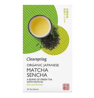 Clearspring Organic Japanese Matcha Sencha Tea Bags 20 pcs