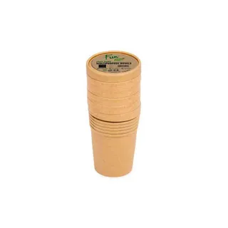 Fun Kraft Eco Paper Multipurpose Bowls W Lids 16Oz