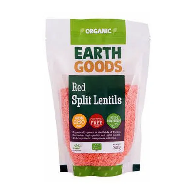 Earth Goods Organic Red split lentils 340g