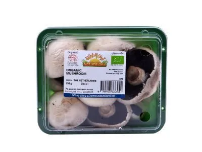 Natureland Organic White Mushroom, 250g