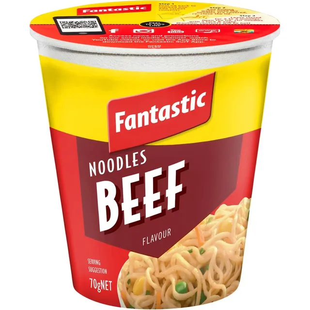 فانتاستيك كوب نودلز لحم بقري 70GR