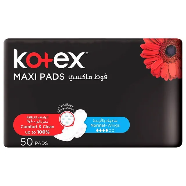 KOTEX فوط ماكسي سوبر 50S + أجنحة 50S