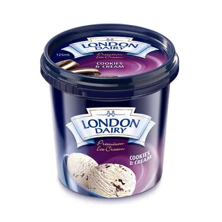 LONDON DAIRY ICE CREAM COOKIE & CREAM 125ML